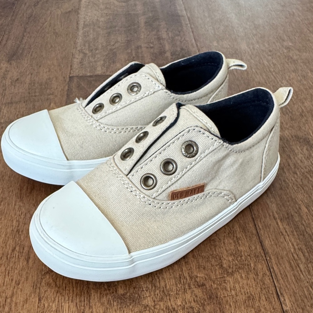 Old Navy Beige Canvas Kids Sneakers